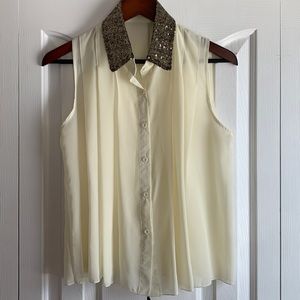 Sequin Collar Blouse